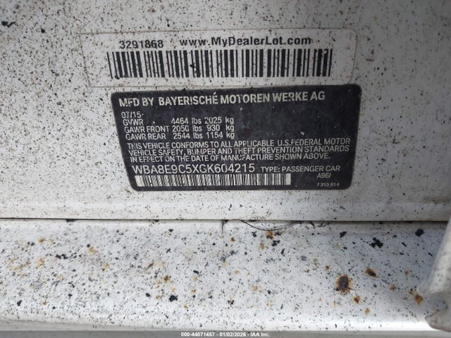 WBA8E9C5XGK604215 BMW 328I