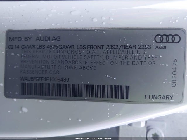 WAUBFGFF4F1006489 Audi A3 2.0t Premium