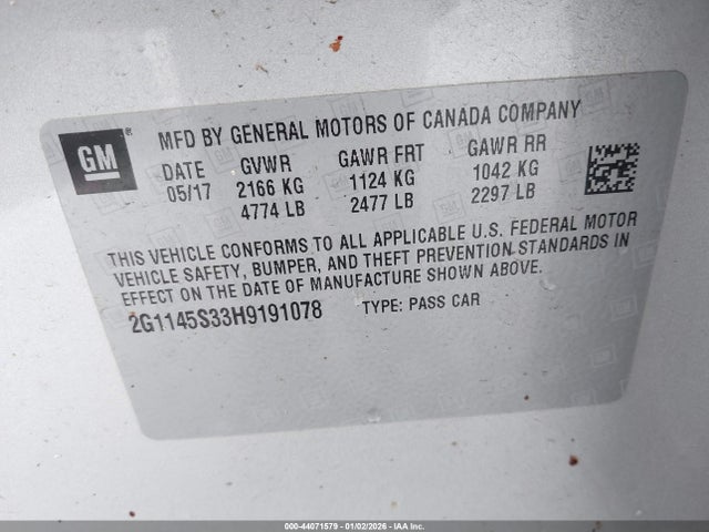 2G1145S33H9191078 Chevrolet IMPALA 2LZ