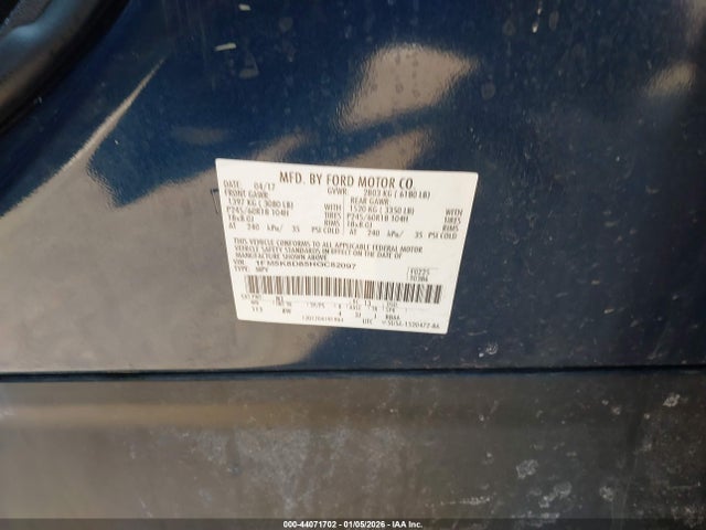 1FM5K8D85HGC82097 Ford EXPLORER XLT