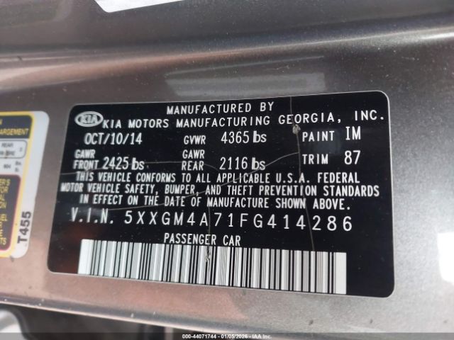 2015 KIA OPTIMA 5XXGM4A71FG414286 Photo 8