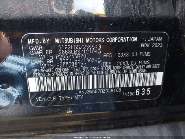 2024 MITSUBISHI OUTLANDER JA4J3WA87RZ028108 Photo 8