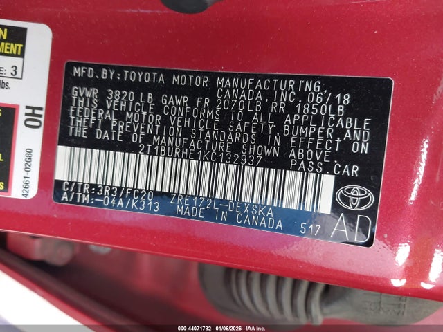 Toyota COROLLA SE 2019 2T1BURHE1KC132937 Image 9