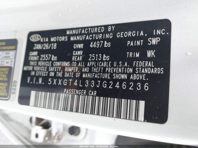 2018 KIA OPTIMA 5XXGT4L33JG246236 Photo 8