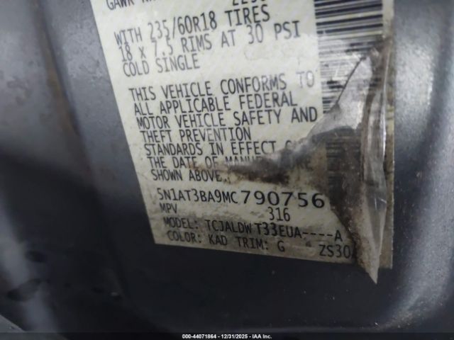 2021 NISSAN ROGUE 5N1AT3BA9MC790756 Photo 8