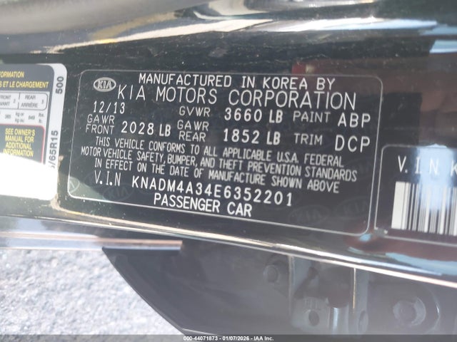KIA RIO LX 2014 KNADM4A34E6352201 Image 9