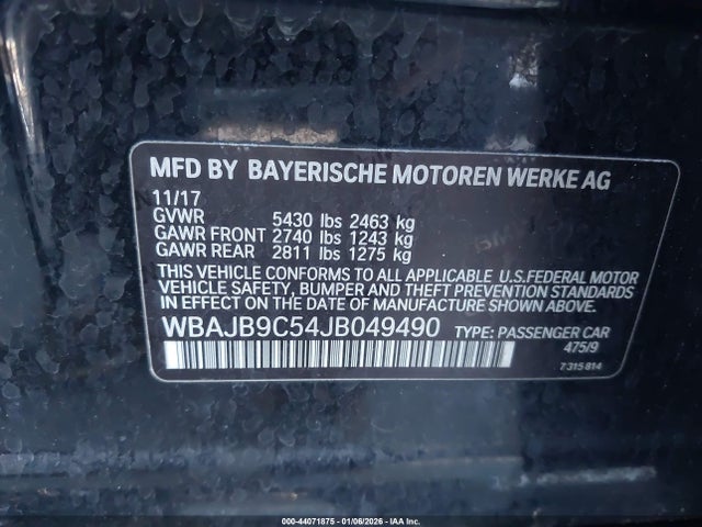 BMW M550i Xdrive 2018 WBAJB9C54JB049490 Image 9