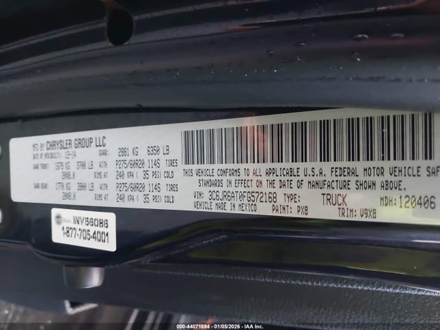 3C6JR6AT0FG572168 RAM 1500 Express