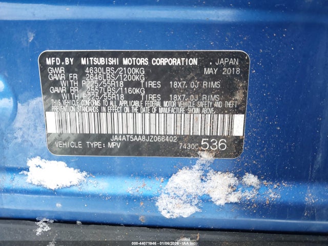 2018 MITSUBISHI ECLIPSE CROSS JA4AT5AA8JZ066402 Photo 8