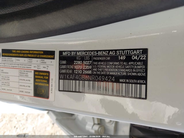 2022 MERCEDES-BENZ C 300 W1KAF4GB6NR049424 Photo 8