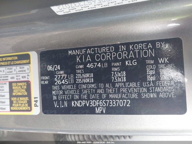 2025 KIA SPORTAGE KNDPV3DF6S7337072 Photo 8