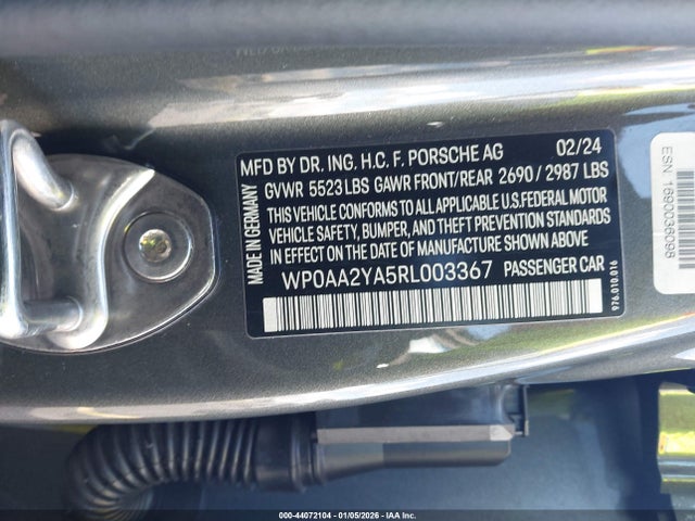 2024 PORSCHE PANAMERA WP0AA2YA5RL003367 Photo 8