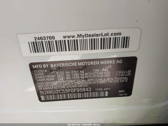 2015 BMW X6 5UXKU2C55F0F95843 Photo 8