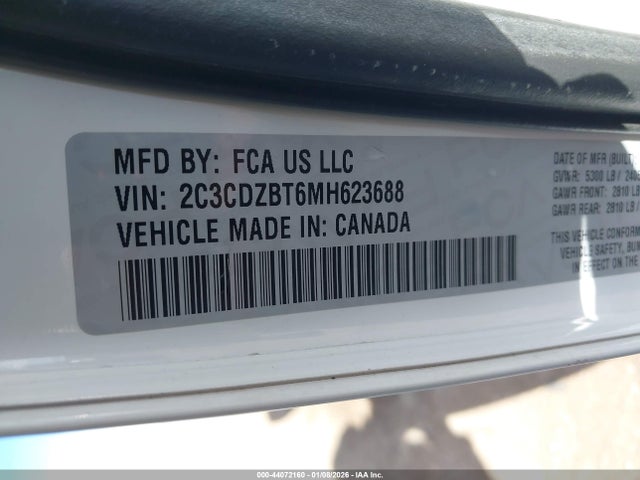 2C3CDZBT6MH623688 Dodge Challenger R/t