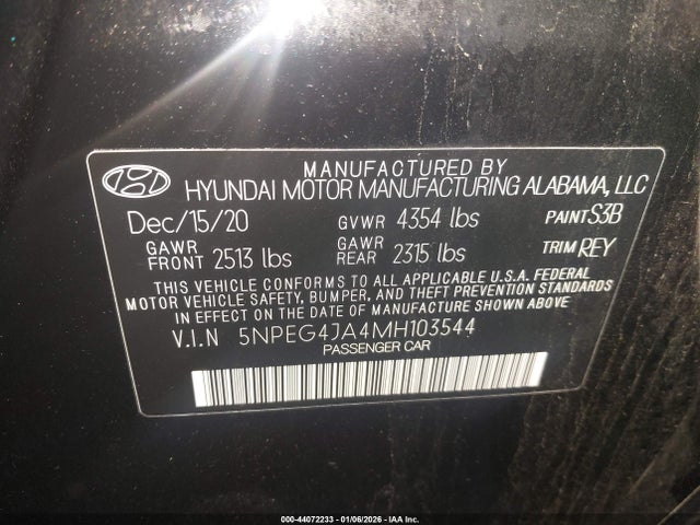 Hyundai SONATA SE 2021 5NPEG4JA4MH103544 Image 9