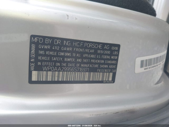 2006 PORSCHE 911 WP0AA29956S716971 Photo 8