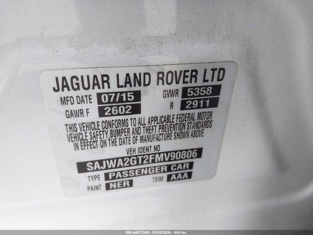 2015 JAGUAR XJ SAJWA2GT2FMV90806 Photo 8