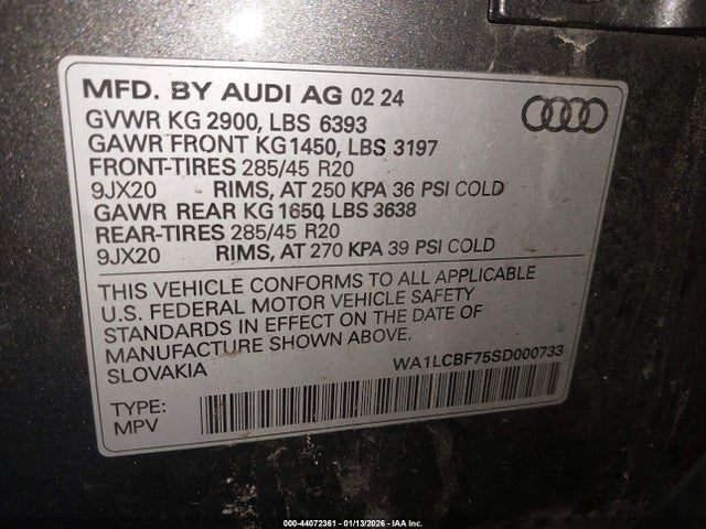 2025 AUDI Q7 WA1LCBF75SD000733 Photo 8