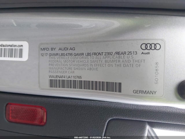 2018 AUDI A4 WAUENAF41JA110765 Photo 8