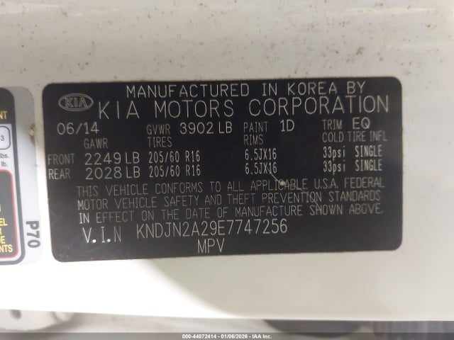 KIA Soul 2014 KNDJN2A29E7747256 Image 9
