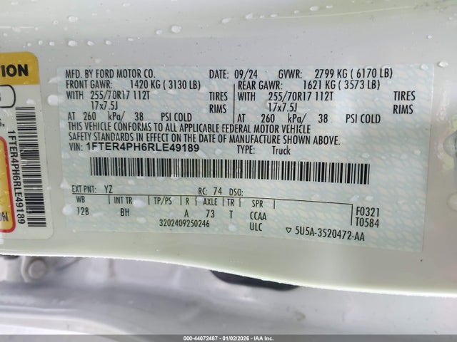 2024 FORD RANGER 1FTER4PH6RLE49189 Photo 8