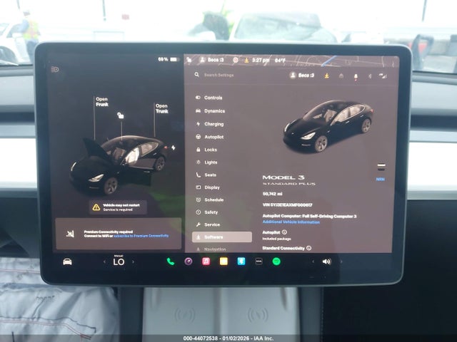 44072538 :رقم المزاد ، 5YJ3E1EAXMF000617 vin ، 2021 Tesla Model 3 Standard Range Plus Rear-wheel Drive مزاد بيع