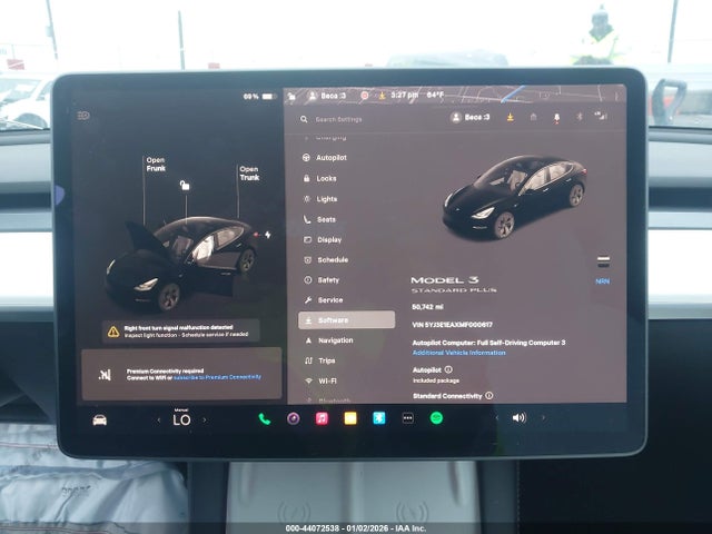 44072538 :رقم المزاد ، 5YJ3E1EAXMF000617 vin ، 2021 Tesla Model 3 Standard Range Plus Rear-wheel Drive مزاد بيع