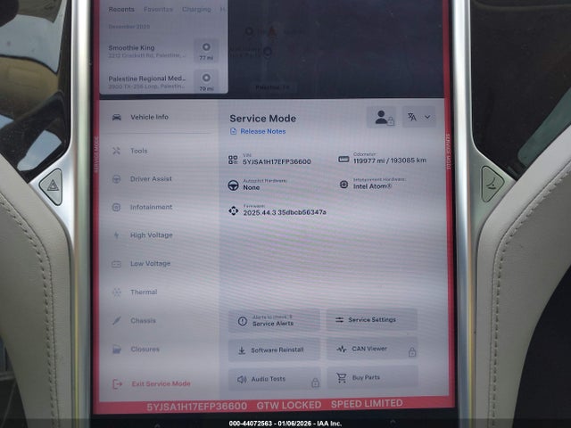 2014 TESLA MODEL S 5YJSA1H17EFP36600 Photo 6