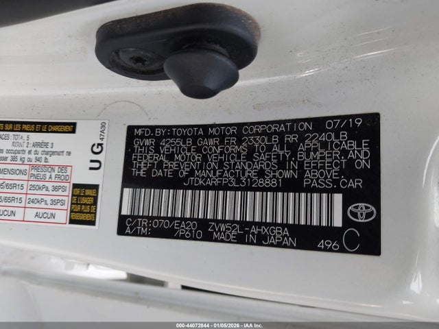 JTDKARFP3L3128881 Toyota Prius Prime Limited