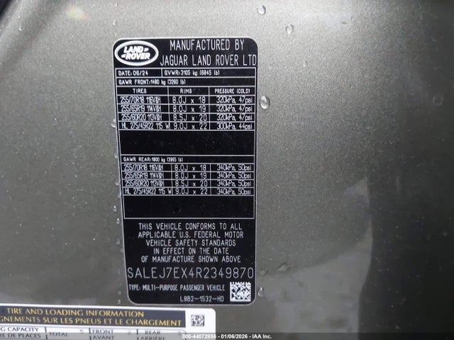 SALEJ7EX4R2349870 Land Rover Defender 110 P300