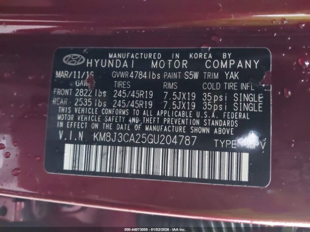 2016 HYUNDAI TUCSON KM8J3CA25GU204787 Photo 8