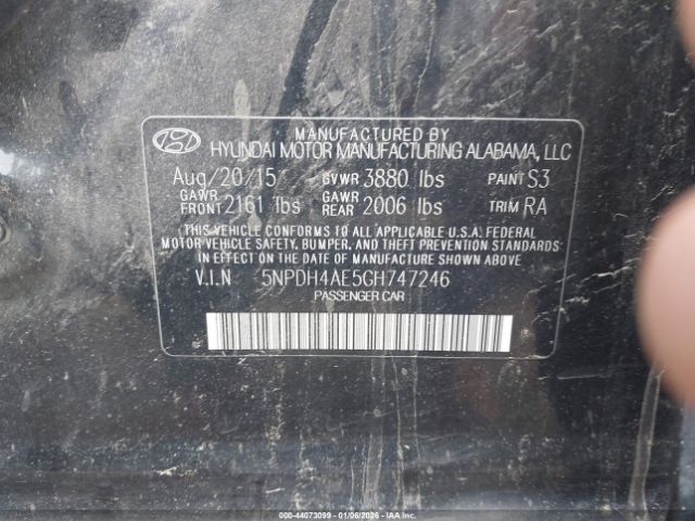 2016 HYUNDAI ELANTRA 5NPDH4AE5GH747246 Photo 8