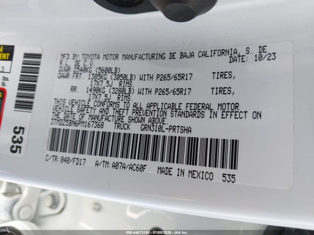 3TMDZ5BN6PM167368 Toyota Tacoma Trd Sport