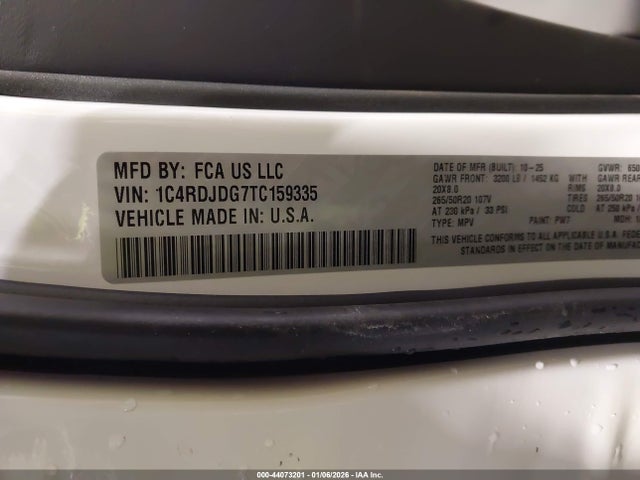 Dodge DURANGO GT 2026 1C4RDJDG7TC159335 Image 9