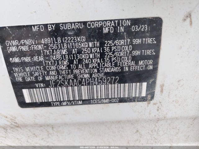 2023 SUBARU FORESTER JF2SKAAC4PH459272 Photo 8
