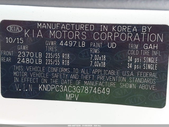 KIA Sportage Ex 2016 KNDPC3AC3G7874649 Image 9