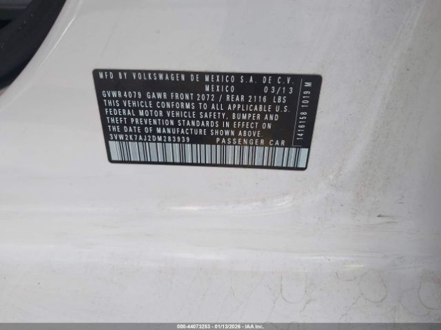 2013 VOLKSWAGEN JETTA 3VW2K7AJ2DM283939 Photo 8