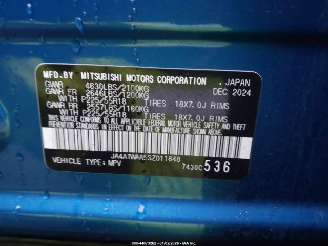 2025 MITSUBISHI ECLIPSE CROSS JA4ATWAA5SZ011848 Photo 8