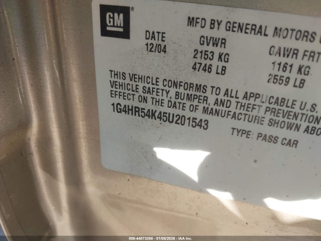 2005 BUICK LESABRE 1G4HR54K45U201543 Photo 8