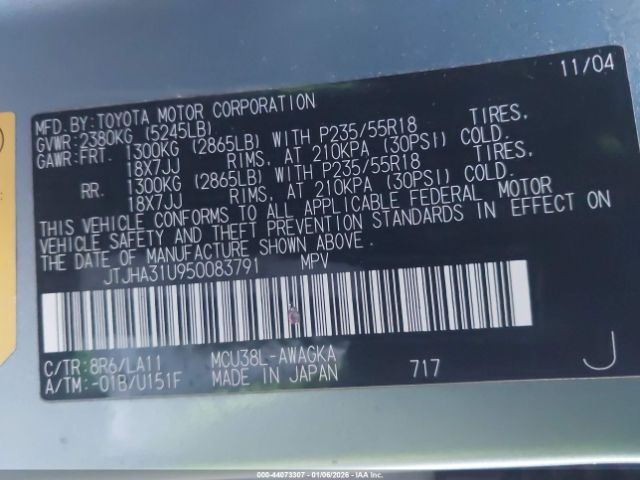 2005 LEXUS RX 330 JTJHA31U950083791 Photo 8