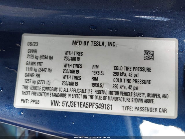 2023 TESLA MODEL 3 5YJ3E1EA5PF649181 Photo 8