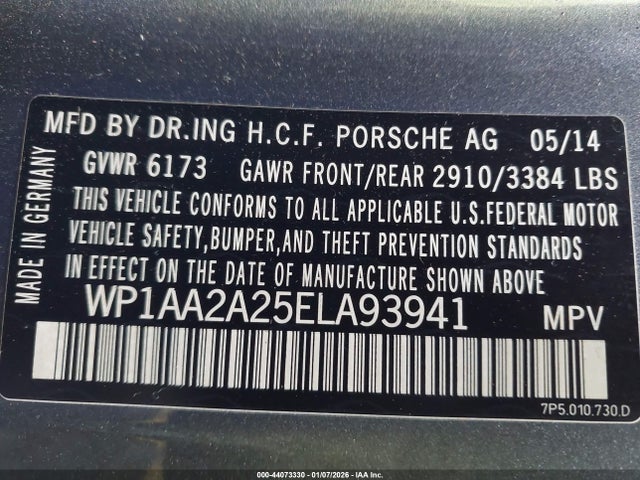 2014 PORSCHE CAYENNE WP1AA2A25ELA93941 Photo 8