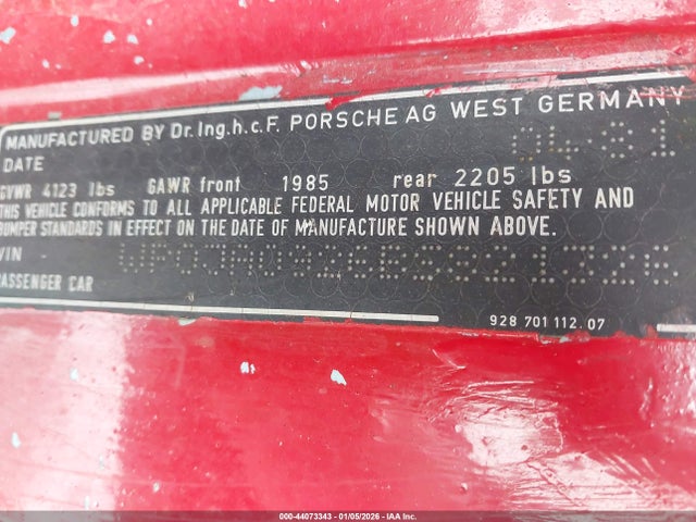 1984 PORSCHE 928 WP00A0926ES821326 Photo 8