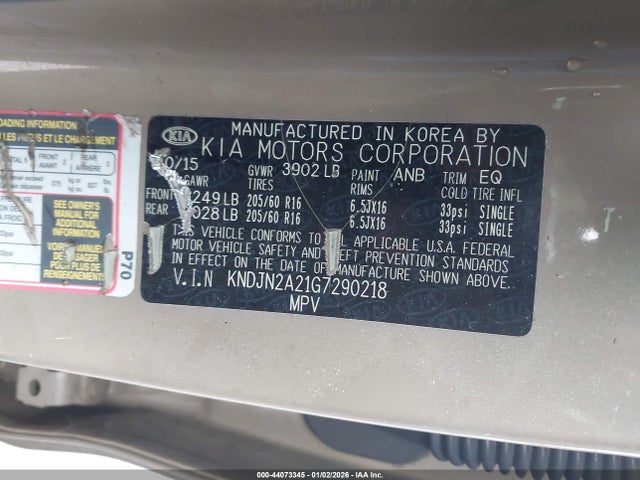 KNDJN2A21G7290218 KIA Soul