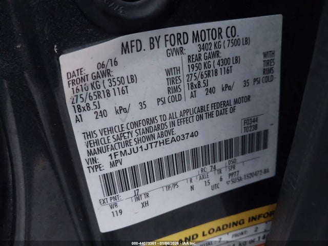 1FMJU1JT7HEA03740 Ford Expedition Xlt