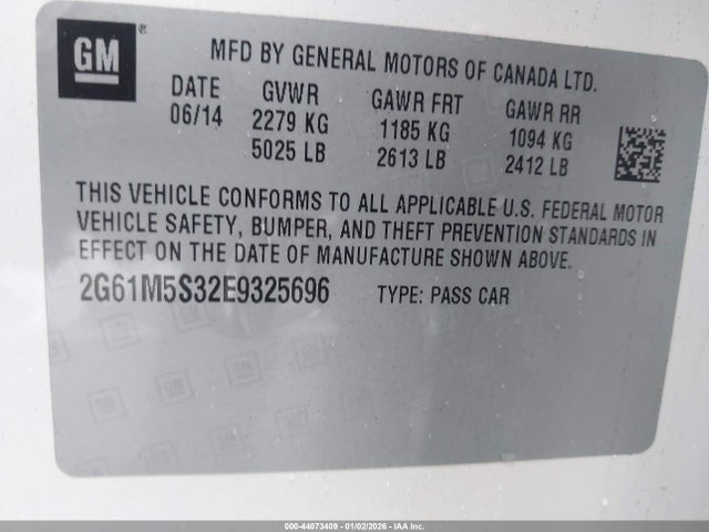 2014 CADILLAC XTS 2G61M5S32E9325696 Photo 8