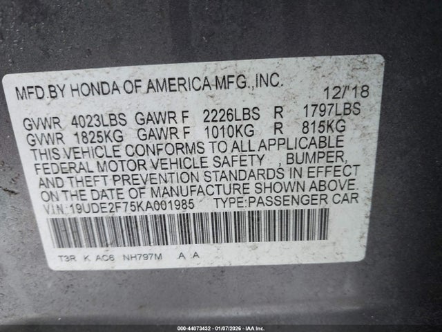 2019 ACURA ILX 19UDE2F75KA001985 Photo 8