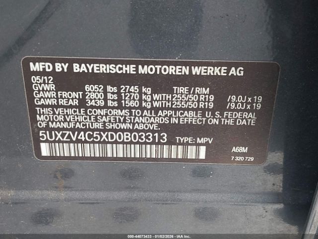 2013 BMW X5 5UXZV4C5XD0B03313 Photo 8