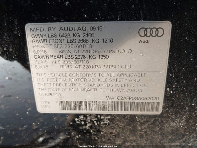2016 AUDI Q5 WA1C2AFP0GA052020 Photo 8