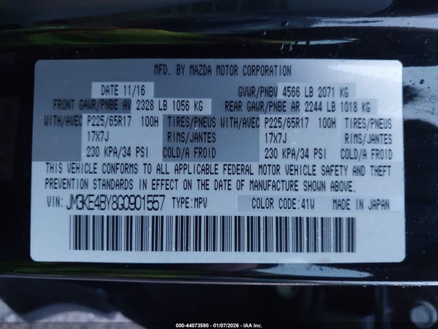 JM3KE4BY8G0901557 Mazda CX-5 SPORT